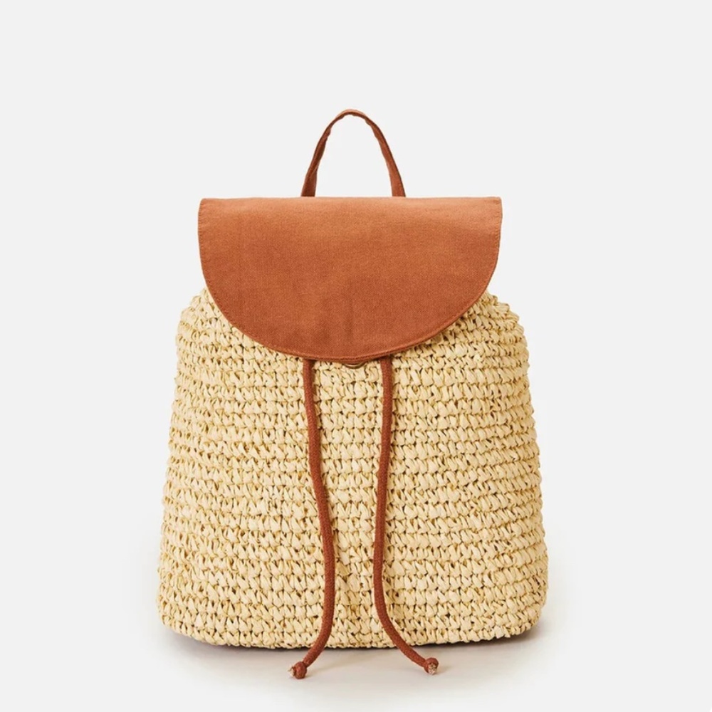 🆕  RIP CURL – Essentials Straw Backpack 7L - Women's     Color: Natural